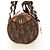 Borsa Christian Dior Trotter Canvas Romantic PVC Marrone Argento Auth 189127M - vista 5