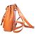 Bamboo Mini zaino Gucci in pelle e bambù marrone Arancione - vista 2