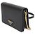 Borsa con patta a catena e logo triangle in Saffiano nero Prada - vista 3