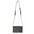Borsa con patta a catena e logo triangle in Saffiano nero Prada - vista 5