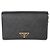 Borsa con patta a catena e logo triangle in Saffiano nero Prada - vista 8