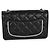 Chanel 26P Black White gesteppte Lammhaut Schultertasche mit CC-Resin-Verschluss Schwarz Weiß - Ansicht 2