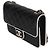 Chanel 26P Black White gesteppte Lammhaut Schultertasche mit CC-Resin-Verschluss Schwarz Weiß - Ansicht 3