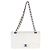 Timeless Borsa Chanel White Quilted Caviar Rainbow Medium Classic Double Flap Bianco - vista 5