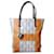 Borsa Tote Carolina Herrera Marrone Bianco Arancione - vista 2