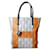 Borsa Tote Carolina Herrera Marrone Bianco Arancione - vista 4