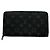 Louis Vuitton Monogram Eclipse Zippy Organizer Long Wallet Brown Black