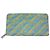 Louis Vuitton Monogram Empreinte Zippy Wallet Blau Gelb