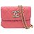 CHANEL Matelassé Bejeweled Lambskin Chain Shoulder Bag Rosa