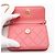 CHANEL Matelassé Bejeweled Lambskin Chain Shoulder Bag Rosa - vista 12