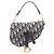 Christian Dior Dior Saddle Bag Mini Beige Blu navy