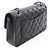 Borsa a tracolla Chanel Matelassé Double Flap Nero - vista 2