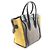 Céline Borsa Tote Celine Luggage Micro Shopper Marrone Nero Giallo - vista 2