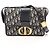 Borsa a tracolla Christian Dior 30 Montaigne Oblique Beige Blu navy
