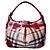 Borsa a tracolla Burberry Haymarket Check Rosso Beige Blu scuro - vista 6