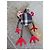Ciondolo Rana Doris Frog Creature Burberry in Cashmere e Pelle Nero Rosso Multicolore - vista 6