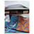 Set di due asciugamani Yves Saint Laurent Nero Blu Multicolore Verde Arancione Porpora  - vista 4