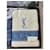 Ensemble de deux serviettes Yves Saint Laurent Blanc Bleu Beige  - vue 3
