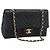 Chanel Timeless - Classic Double Flap Chevron Pelle di Vitello Medium Nero