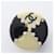 Orecchini a clip Chanel Coco Mark Nero Bianco D'oro - vista 8