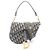 Borsa Saddle Christian Dior Beige Blu navy