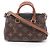 Bolso de hombro 2-Way Louis Vuitton Nano Pallas Castaño Negro