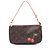 Bolso Louis Vuitton Pochette Accessoires Monogram Cherry Castaño Roja