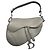 Borsa Dior Saddle grigia in pelle Grigio