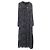 The Kooples Maxikleid mit Blumenprint Schwarz Weiß