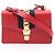 Borsa a tracolla Gucci Sylvie Small Web Line in pelle rossa Rosso