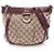 Borsa a Spalla Gucci Abbey Beige Bordò