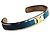 Bracciale rigido Michael Kors MK Logo smalto ottanio D'oro - vista 2