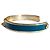 Bracciale rigido Michael Kors MK Logo smalto ottanio D'oro - vista 4