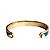 Bracciale rigido Michael Kors MK Logo smalto ottanio D'oro - vista 6