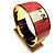Coach Bracciale Smalto Ampio Polsino Viola e Oro Porpora - vista 2