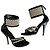 Balmain x Giuseppe Zanotti Sandali con tacco in scamosciato nero con borchie