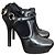 Gucci Stivaletti con plateau in pelle nera e scamosciata Nero