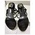 Chanel Sandali in raso nero cristalli tacco lucite - vista 11