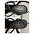 Chanel Sandali in raso nero cristalli tacco lucite - vista 5