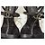 Chanel Sandali in raso nero cristalli tacco lucite - vista 6