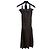 Autre Marque Uma Wang Vestido de seda plisado marrón Castaño