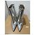 Christian Louboutin So Kate Booty 100 Stivaletti Argento Specchio Martellato - vista 4