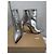 Christian Louboutin So Kate Booty 100 Stivaletti Argento Specchio Martellato - vista 5
