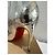 Christian Louboutin So Kate Booty 100 Stivaletti Argento Specchio Martellato - vista 8