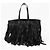 Balenciaga Borsa Tote in Pelle Nera con Frange Nero - vista 6
