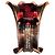 Autre Marque Spilla Clip Crown Trifari Argento Sterling e Vetro Rosso D'oro