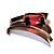 Autre Marque Spilla Clip Crown Trifari Argento Sterling e Vetro Rosso D'oro - vista 3
