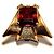 Autre Marque Spilla Clip Crown Trifari Argento Sterling e Vetro Rosso D'oro - vista 4