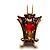 Autre Marque Spilla Clip Crown Trifari Argento Sterling e Vetro Rosso D'oro - vista 5