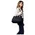 Autre Marque Bric's Borsa Tote in Nylon Nero e Pelle Marrone - vista 2